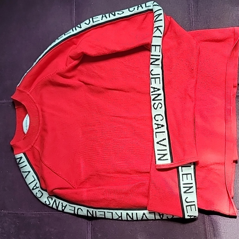 Calvin Klein Womens Red Sweater